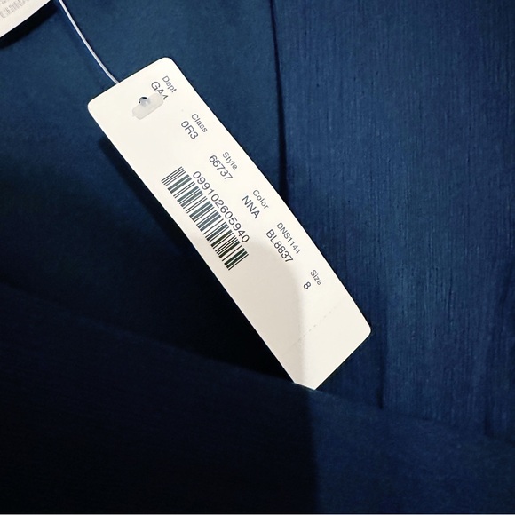 NWT J.Crew Mirabelle Silk Chiffon Dress in Navy - Picture 8 of 9